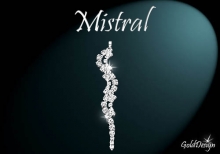 Mistral - přívěsek rhodium